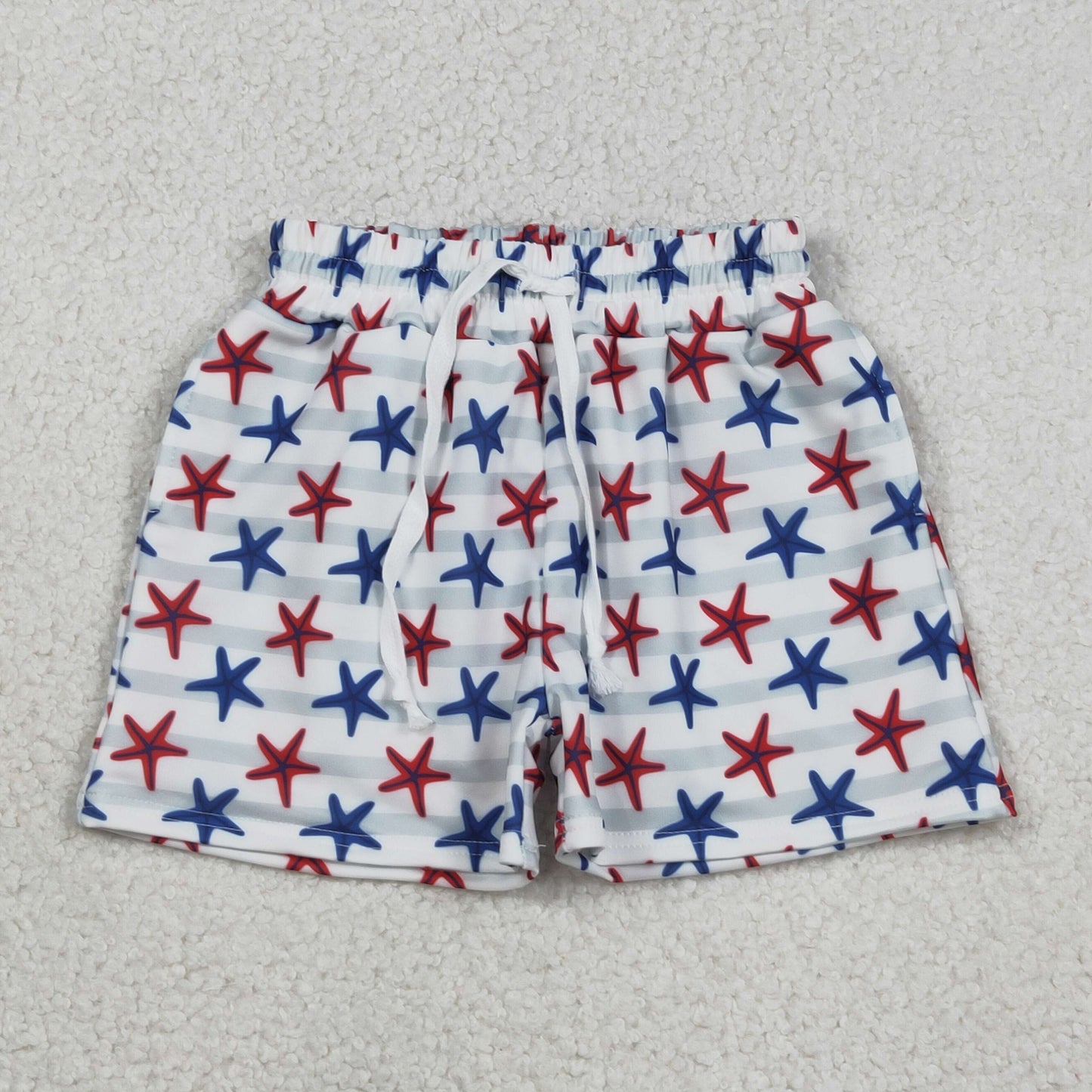 Sibling Baby Boys Sea World And Boats Swimming Trunks Bottom Cute Baby Swimsuit for Little Waterbabies
