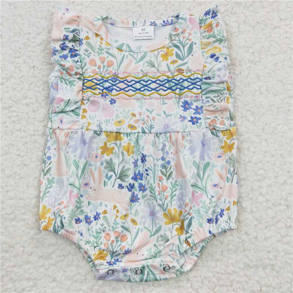 Match Baby Girls Floral Easter Rabbit Rompers Dress D 3.21