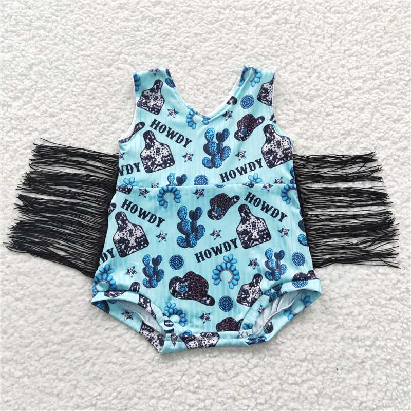 Match Baby Girls Western Tassel Rompers  D 4.9