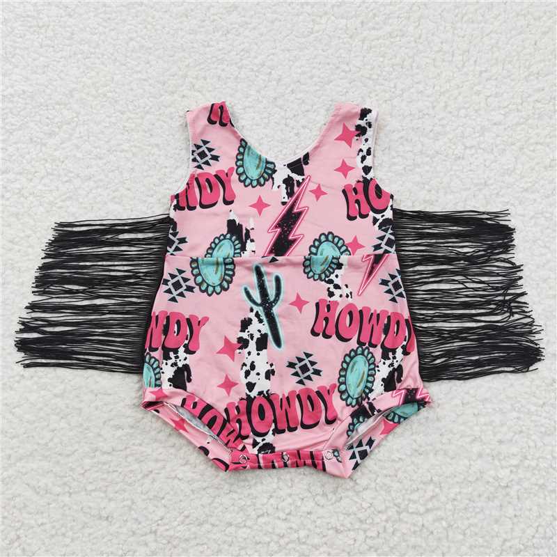 Match Baby Girls Western Tassel Rompers  D 4.9