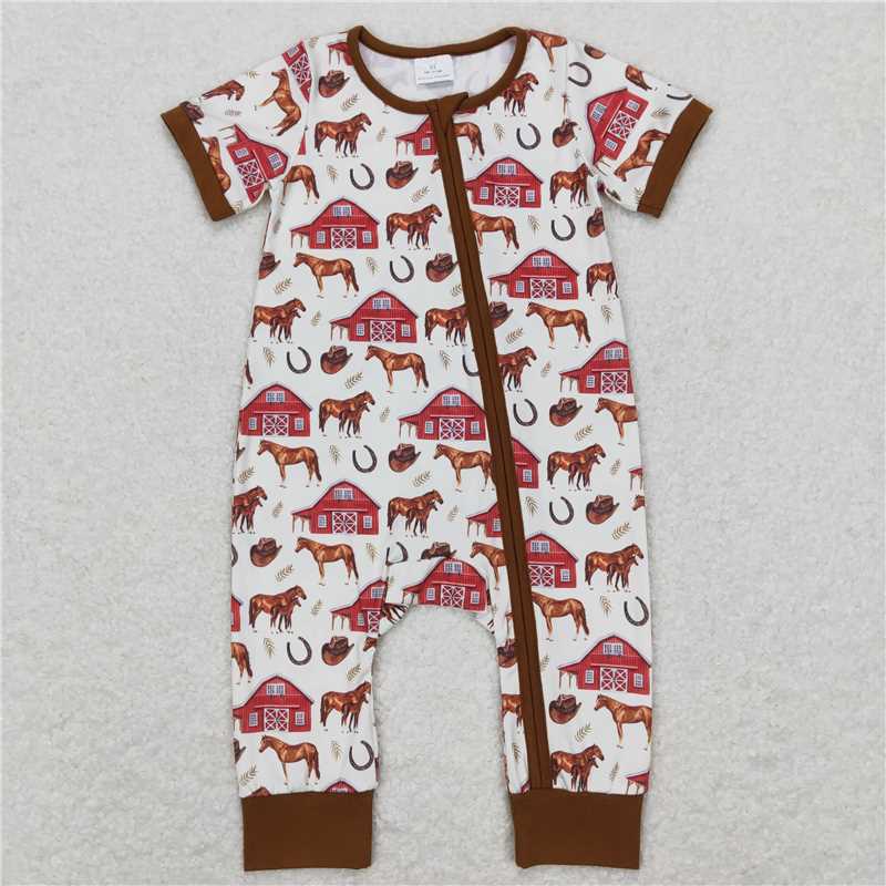 Match Western Farm Easter Western Brown Baby Boys Romper D 3.18