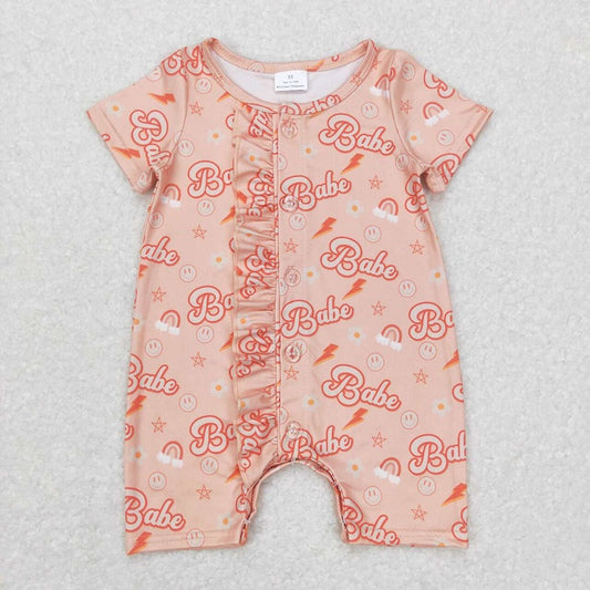 SR0525 Smile Lightning Lace Short Sleeve Jumpsuit