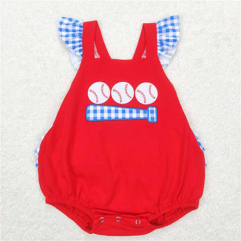 Match Baby Kids Baseball Embroidery Designs Set Romper   D 3.13