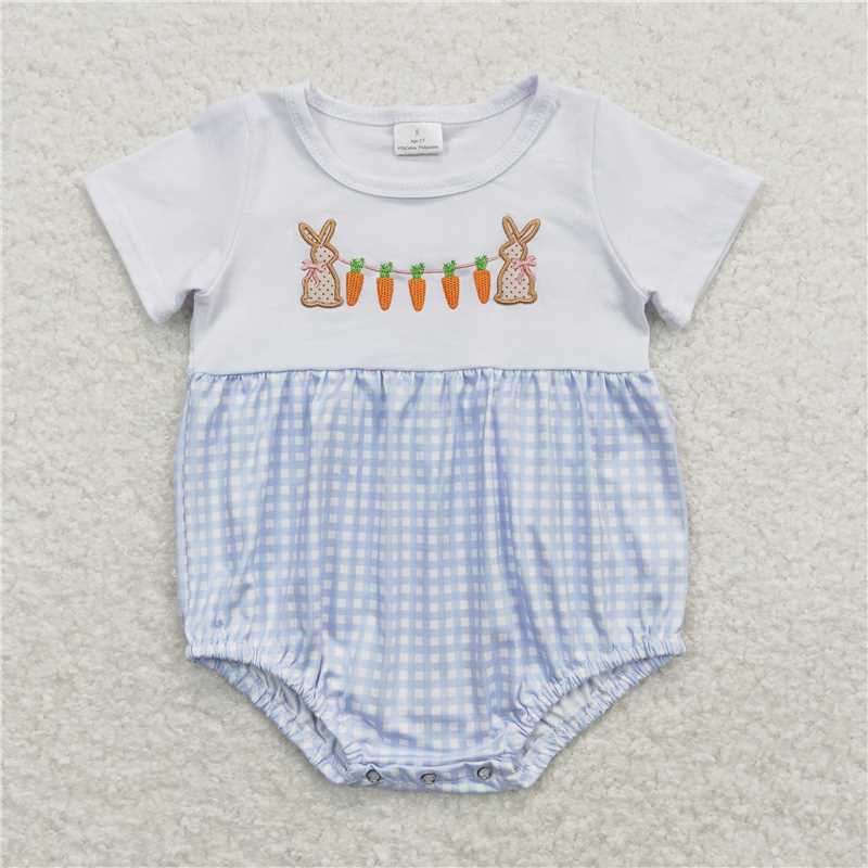 Match Baby Girls Easter Rabbit Carrots Rompers Dresses