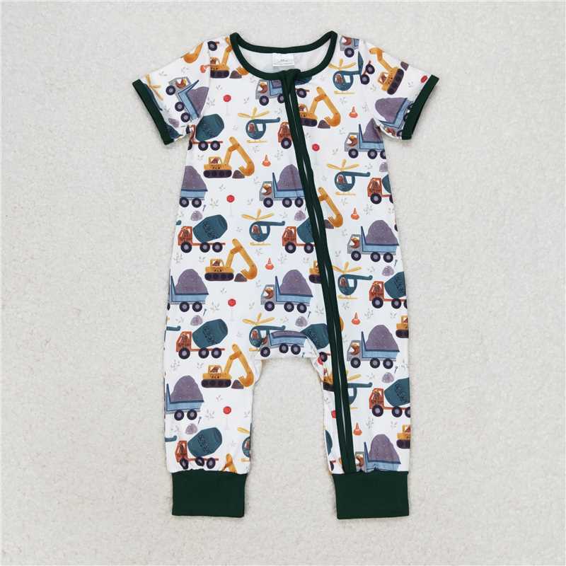Match Western Face Car Crayfish Baby Boys Romper D 3.18