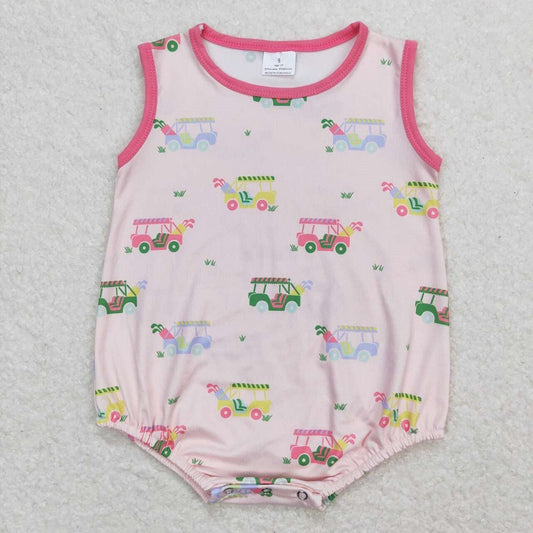 SR0981 Golf Cart Pink Vest Jumpsuit