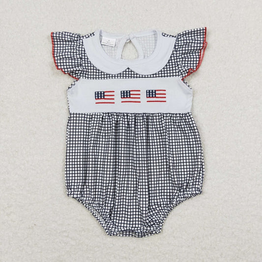 SR1000 Embroidered flag black gingham girl bubble