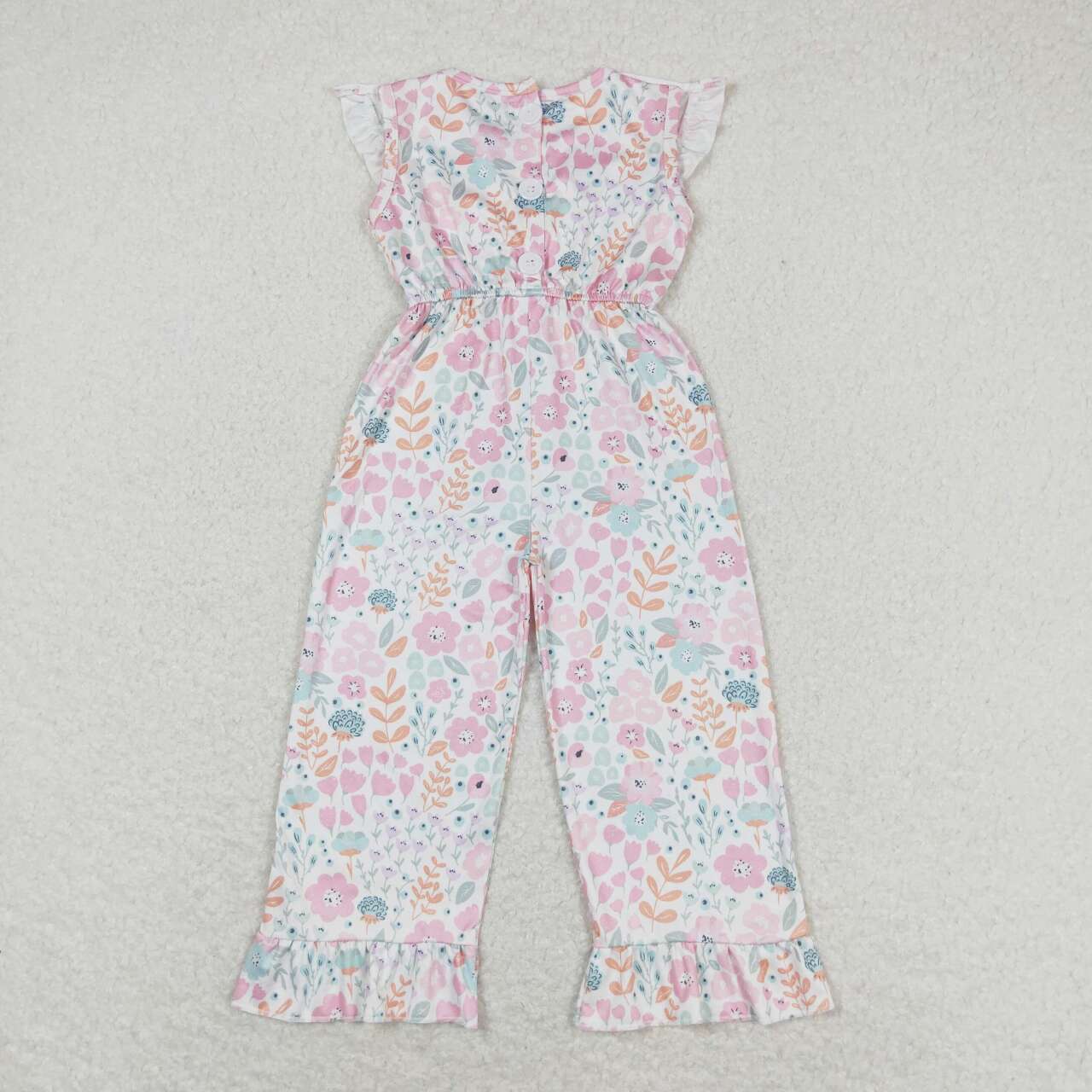 SR1139 floral lace sleeveless jumpsuit