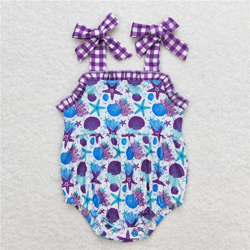 Match Baby Girls Straps Purple Starfish Sister Sibling Designs Clothes Sets D 4.12