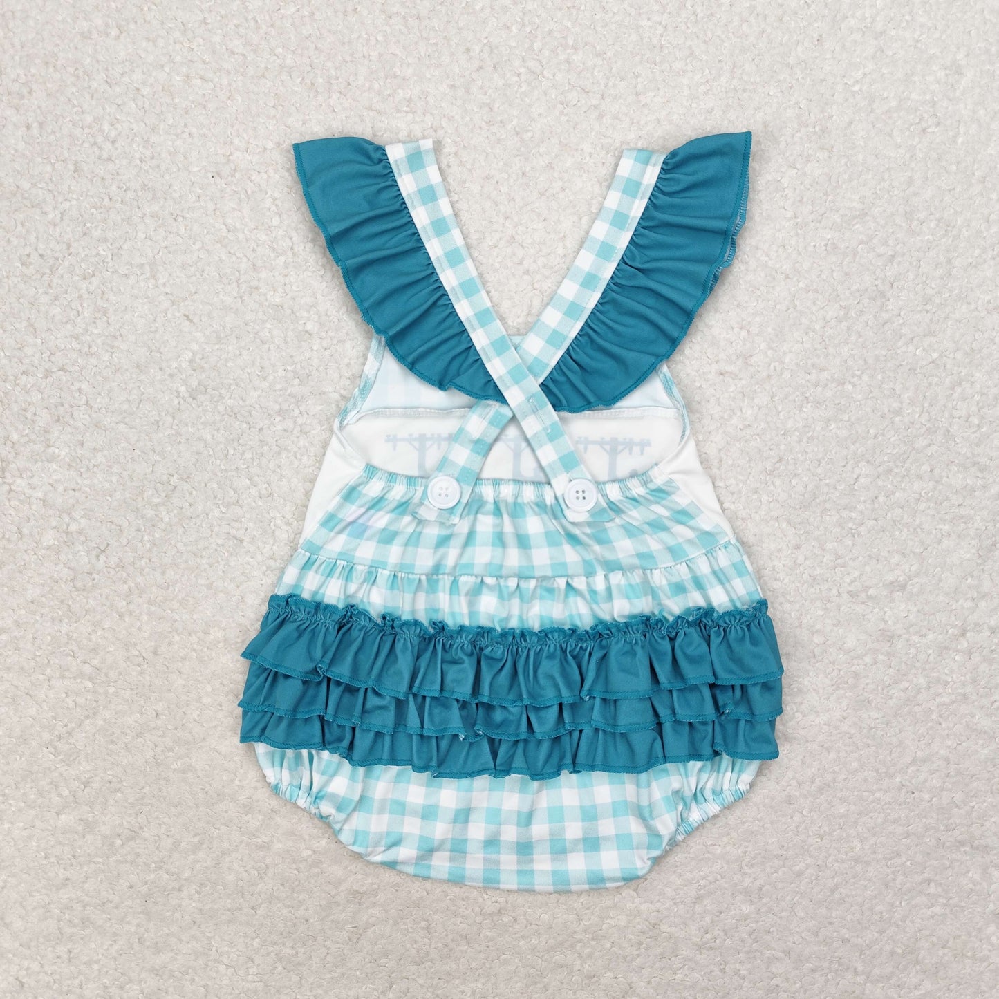 SR1290 Utility Pole Repair Worker Lace Plaid Vest Bodysuit