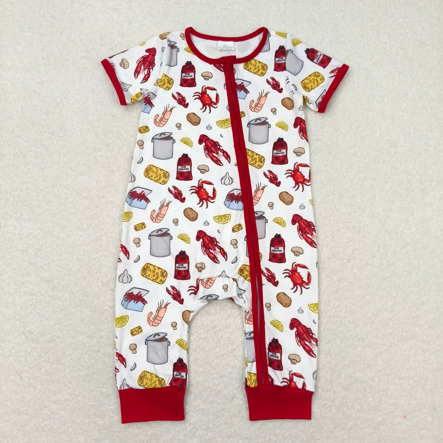 Match Western Face Car Crayfish Baby Boys Romper D 3.18