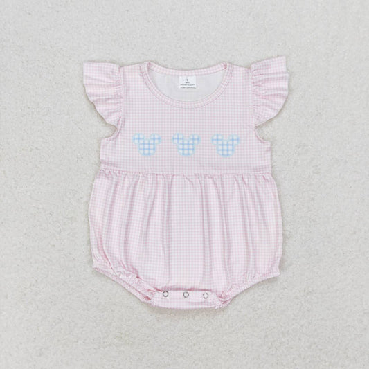 SR1533 Pink Plaid Vest Bodysuit