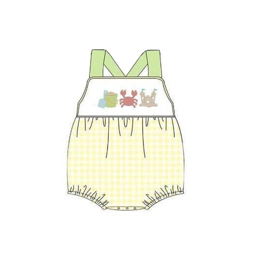 preorder SR1635 Crab Castle Yellow Plaid Tank Top