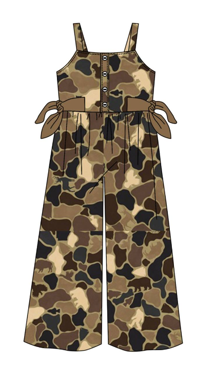presale SR1683 Camouflage Brown Camisole Bodysuit