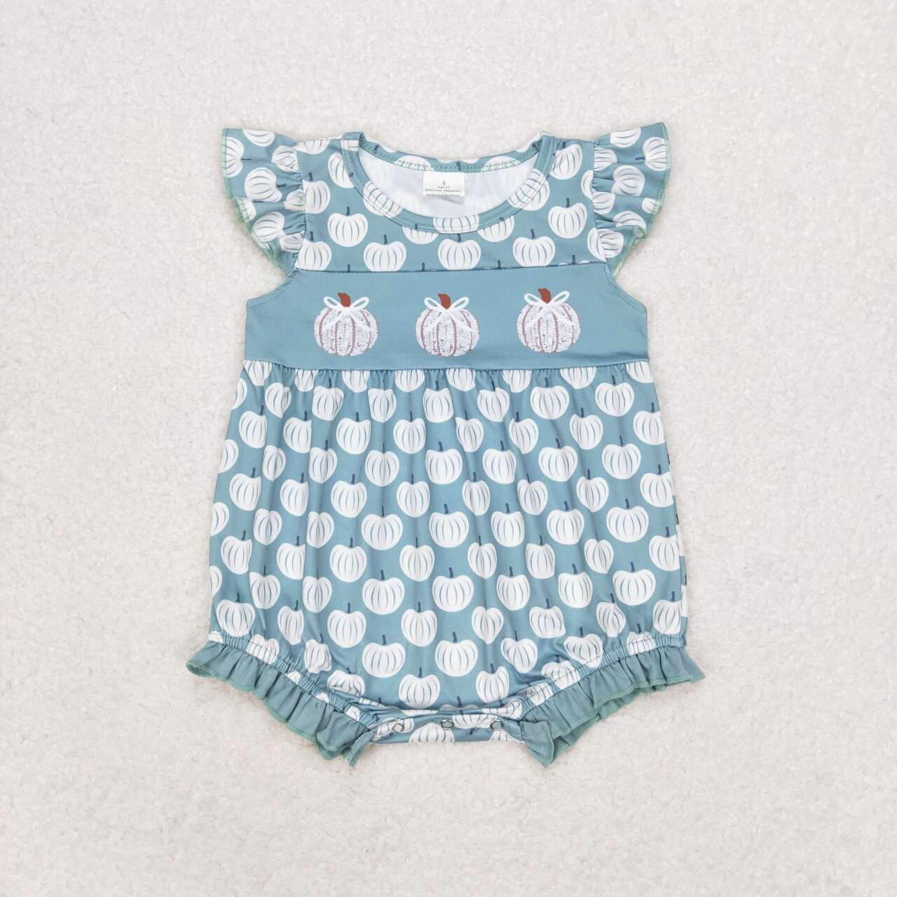 SR1706 Girls Pumpkin Blue Tank Top Bodysuit