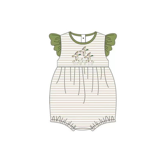 presale SR1713 Duck stripe green lace tank top bodysuit