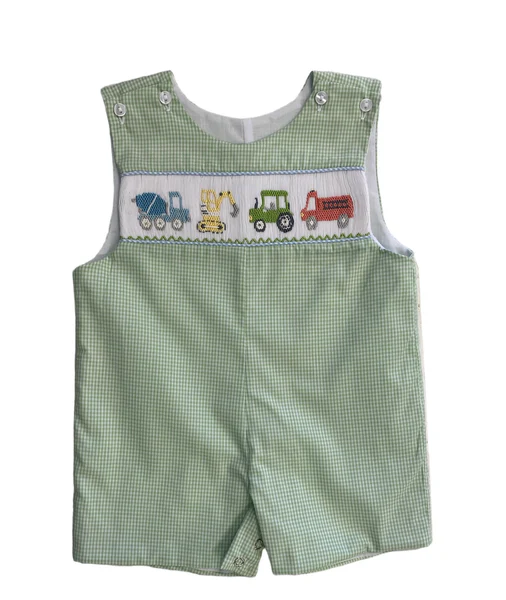 presale SR1760 Engineering vehicle tractor green plaid sleeveless jumpsuit