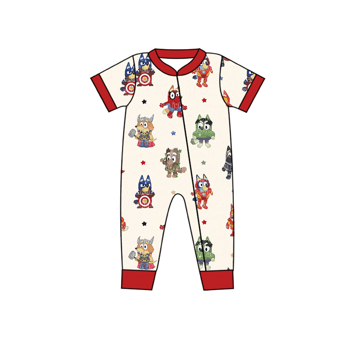 presale SR1792 Star beige short-sleeved zipper jumpsuit