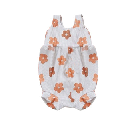 presale SR1798 Orange floral white tank top bodysuit