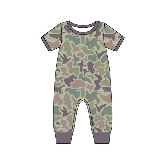 pre order SR1818 short sleeve camo romper baby clothes