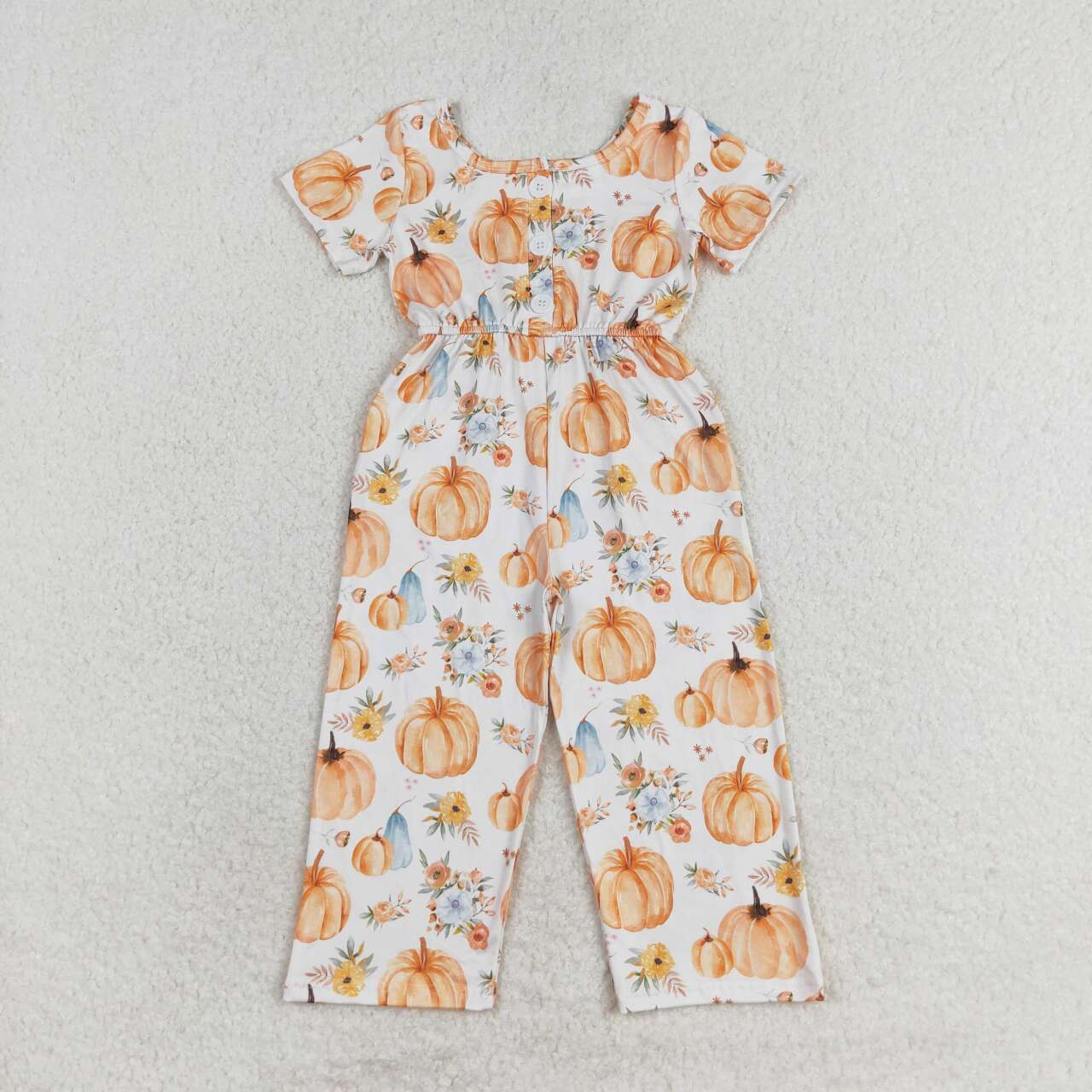 SR1880 Pumpkin Blossom Short Sleeve Bodysuit