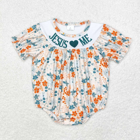 SR1941 Floral short-sleeved bodysuit