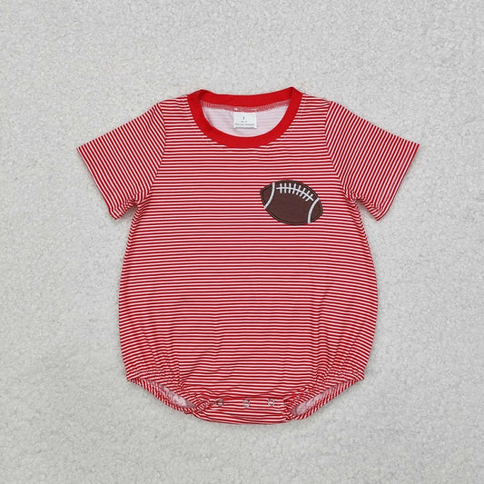 SR1956 Rugby Red Striped Short Sleeve Bodysuit
