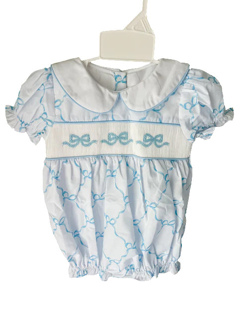 presale SR1969  Blue Bow Pattern Short Sleeve Bodysuit 2024 8.9