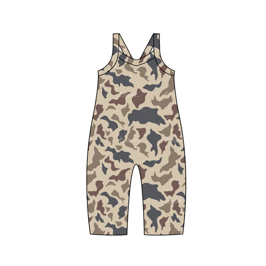 presale SR1983 Camouflage Light Brown Sleeveless Bodysuit   2024 9.13