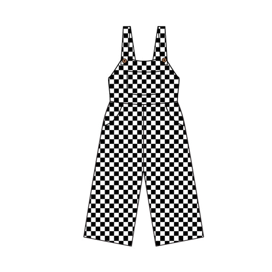 presale SR1986 Black and white plaid suspender bodysuit  2024 9.16