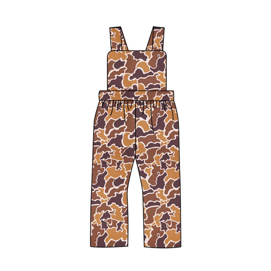 presale SR1992  Camouflage yellow and brown bib jumpsuit 2024 9.18