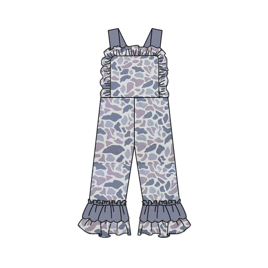 presale SR1993 Camouflage Grey Blue Lace Bib Bodysuit 2024 9.18