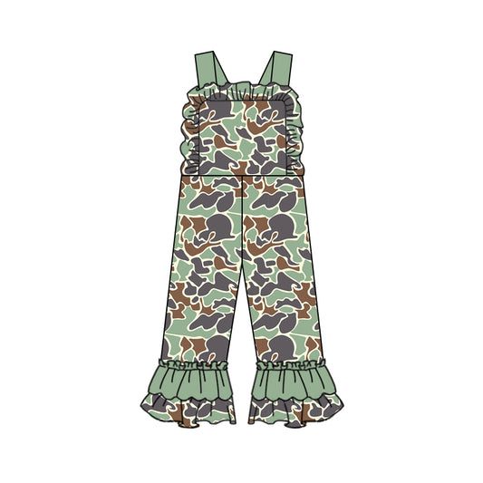 presale SR2005 Camouflage Brown Green Lace Bib Bodysuit   2024 9.18