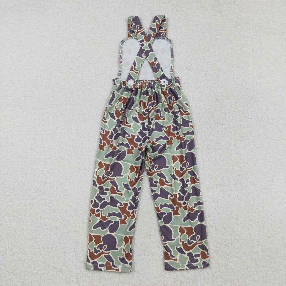 SR2006 Camouflage brown green bib jumpsuit