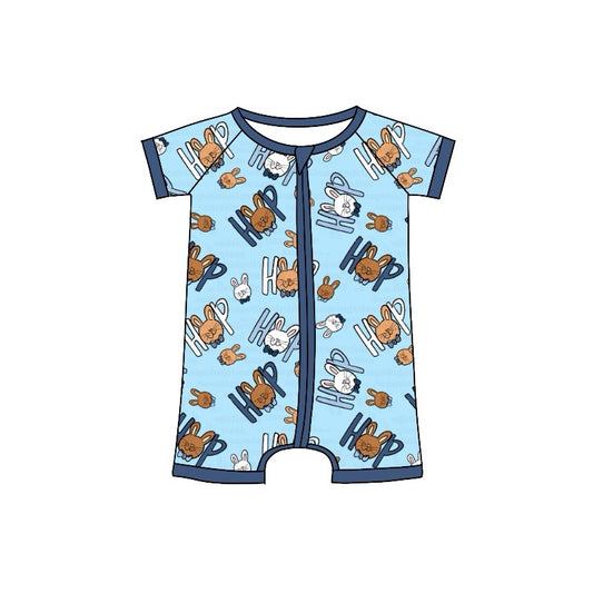 presale SR2016  Bunnyhop blue zipper short sleeve jumpsuit 2024 9.27
