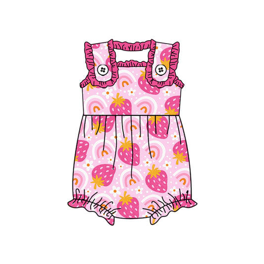 presale SR2050 Floral Rainbow Strawberry Pink Tank Bodysuit  2024 10.11