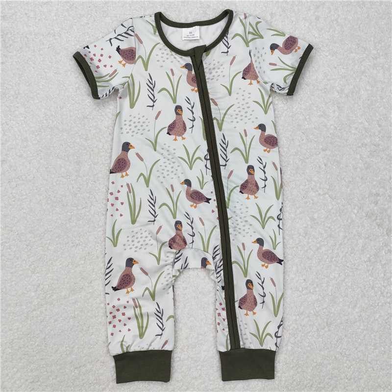 Match Western Cartoon Dog Duck Easter  Baby Boys Romper D 3.18