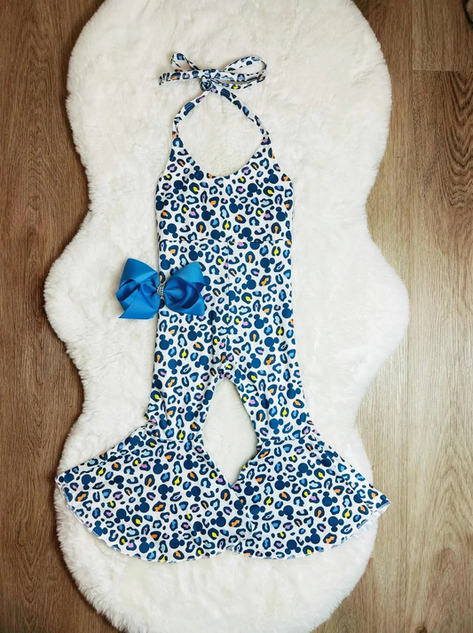 presale SR2115 Blue leopard print and white suspender bodysuit  2024 10.23