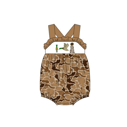 presale SR2125 Bottle Duck Puppy Camouflage Brown Lace Vest Bodysuit 10.25