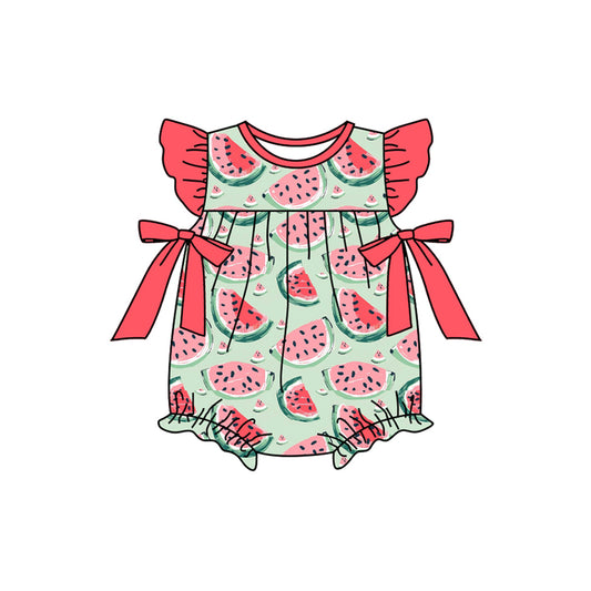 presale SR2181 Watermelon Brick Red Lace Bow Vest Bodysuit  2024 11.5