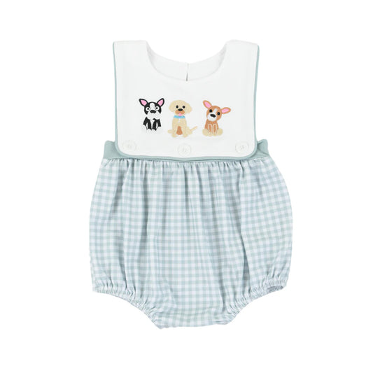 presale SR2204 Puppy Blue Plaid Vest Onesie 2024 11.6