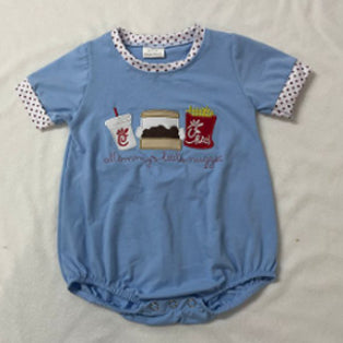 presale SR2209  Food blue short-sleeved jumpsuit  2024 11.7
