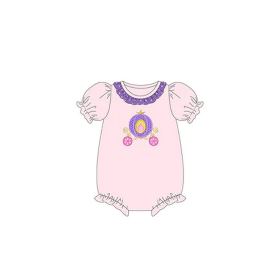presale SR2222 Cartoon Car Polka Dot Purple Lace Pink Short Sleeve Bodysuit 2024 .11.8