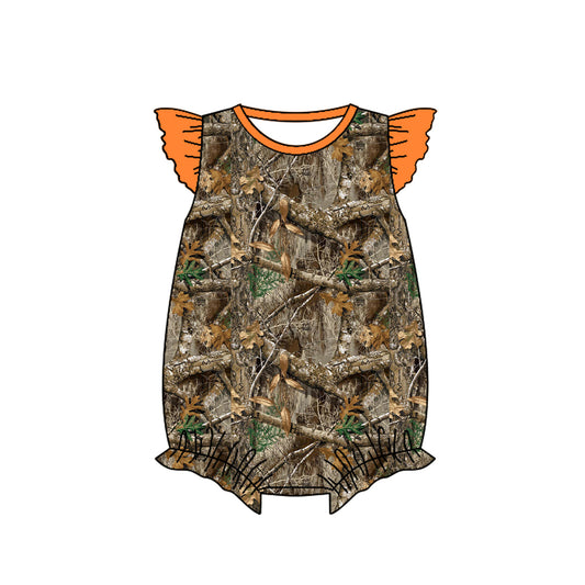 presale SR2234 Branches and Leaves Camouflage Orange Lace Vest Bodysuit 2024 .11.8