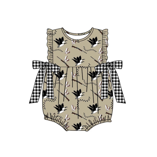 presale SR2260 Black Plaid Bow Shotgun Duck Vest Bodysuit  2024 .11.14