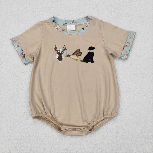 SR2338 Baby Infant Boys Hunting Deer Duck Dog Rompers D 3.21