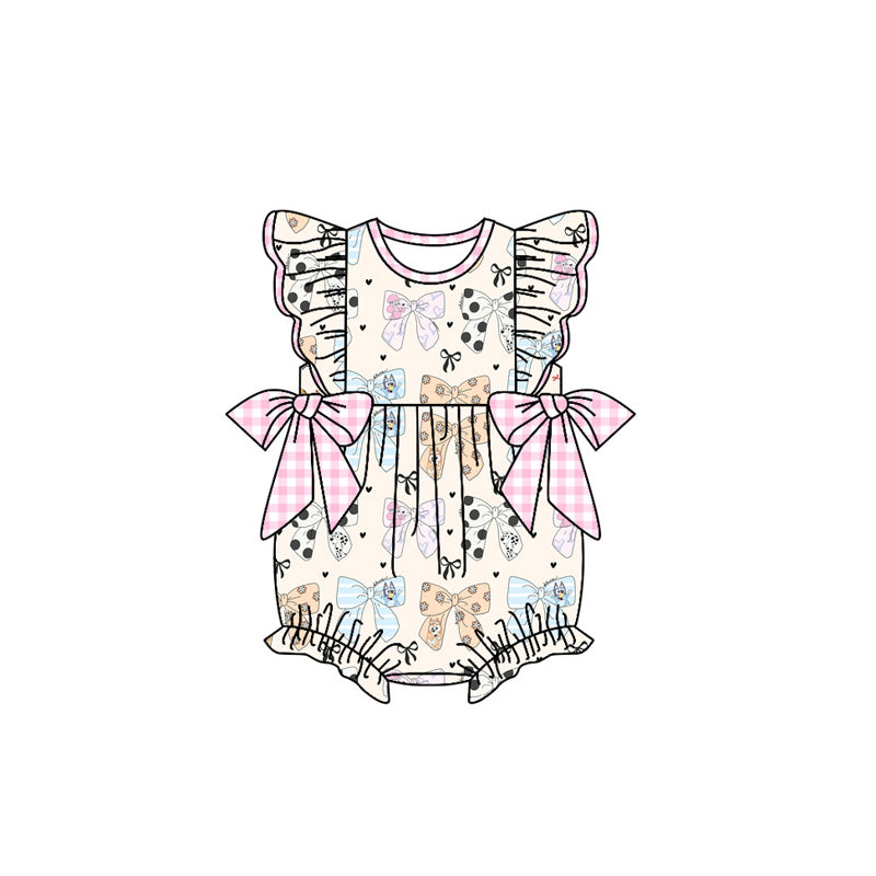 presale  SR2350  Pink Plaid Bow Vest Bodysuit  2024 11.28