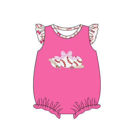 presale SR2354 Bowknot Baseball Rose Red Vest Bodysuit   2024 11.29