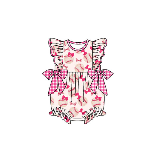 presale SR2355 Rose Red Plaid Bow Baseball Vest Bodysuit 2024 11.29