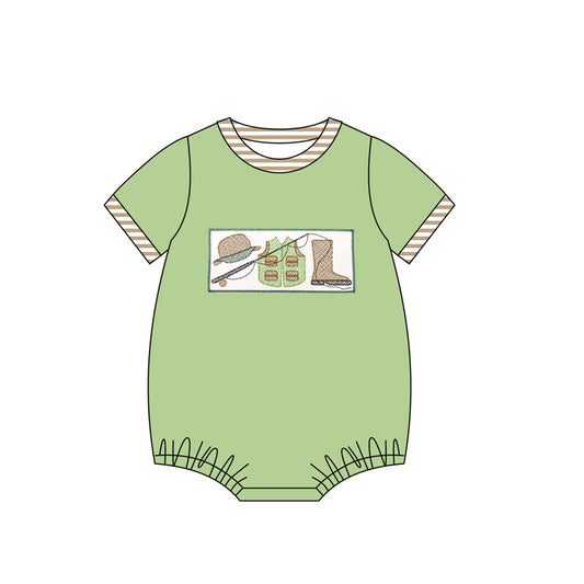 presale SR2360 Fishing rod vest hat boots green short-sleeved jumpsuit   2024 11.29